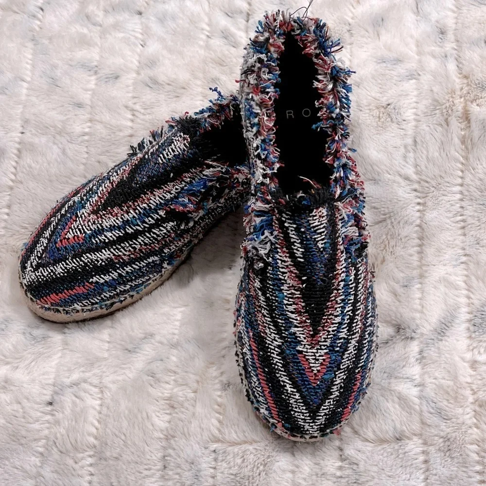 IRO Spadry Tweed Knit Fringe Espadrilles Sz-38/8